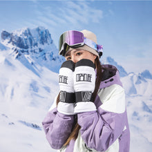画像をギャラリービューアに読み込む, スノーボード グローブ ミトン スキーグローブ 3Mシンサレート リストガード搭載 メンズ レディース プロテクター付き 防水 撥水加工 5本指 リーシュコード 付き スノボ グローブ スノボー グローブ 紛失防止 裏起毛