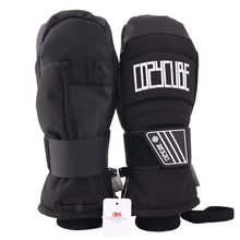 画像をギャラリービューアに読み込む, スノーボード グローブ ミトン スキーグローブ 3Mシンサレート リストガード搭載 メンズ レディース プロテクター付き 防水 撥水加工 5本指 リーシュコード 付き スノボ グローブ スノボー グローブ 紛失防止 裏起毛