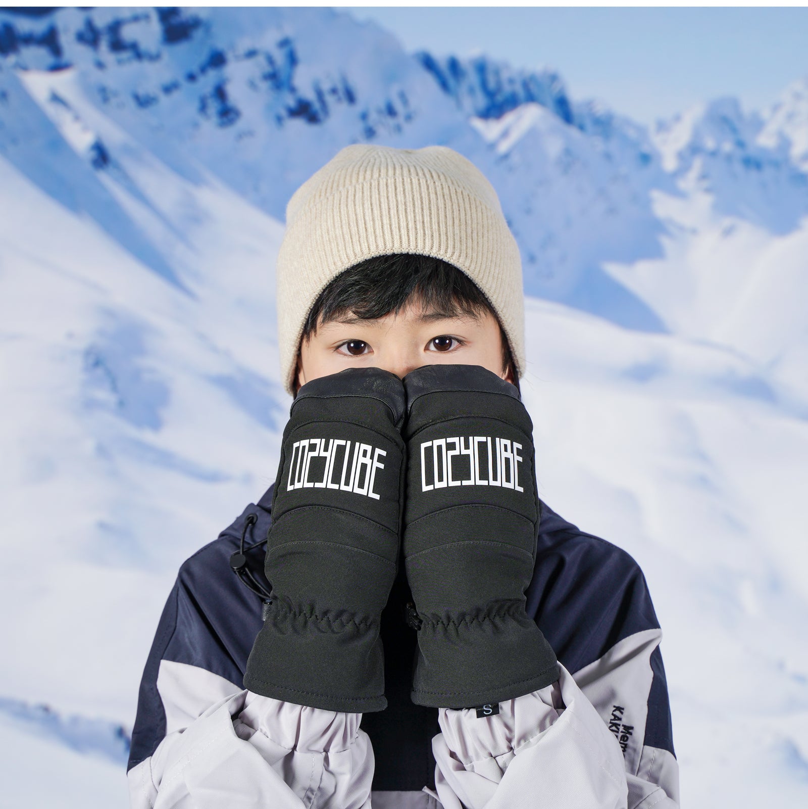 cozycube] スキーグローブ キッズ 子供 手袋 防水 防寒 スノー手袋