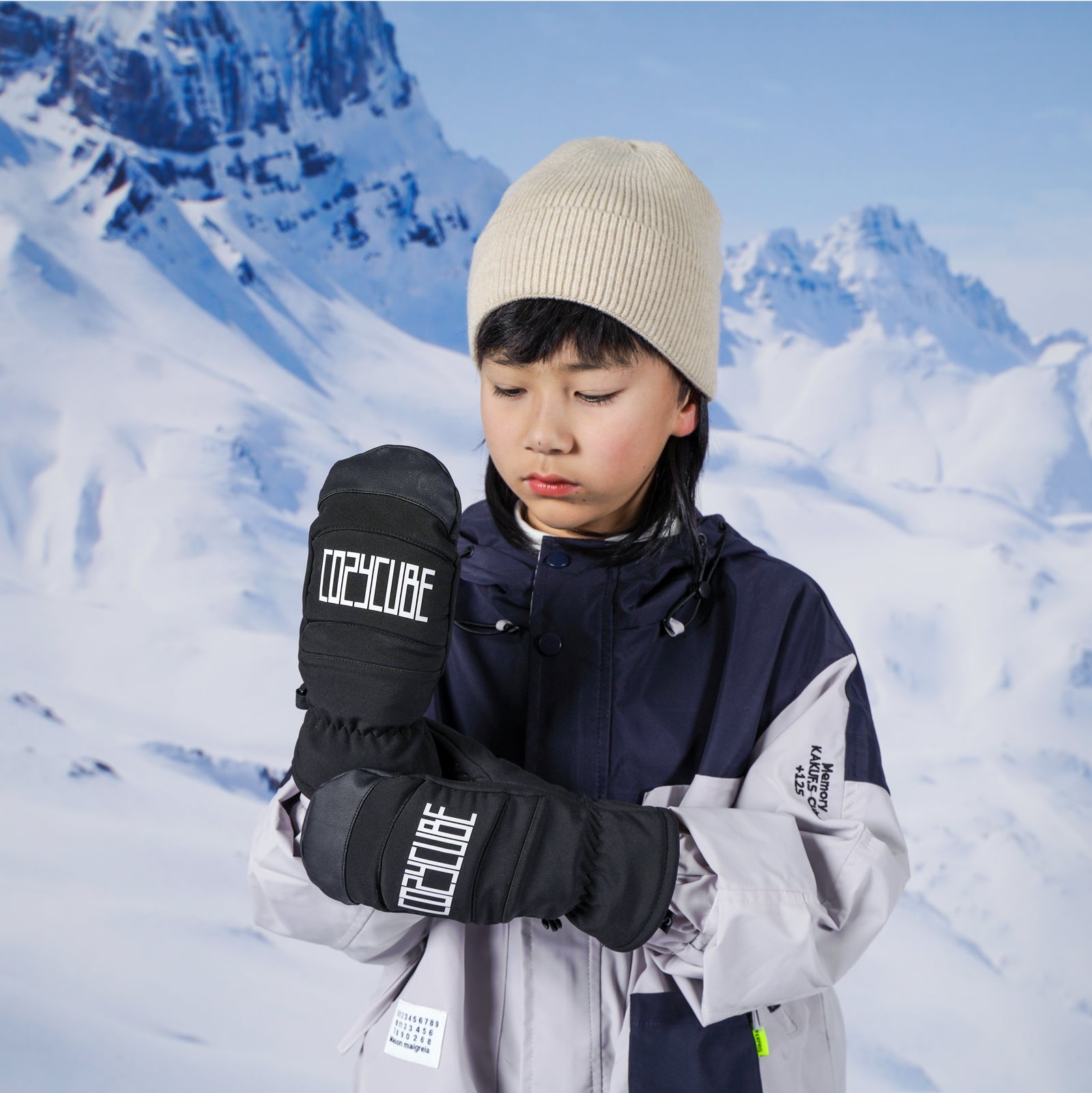 cozycube] スキーグローブ キッズ 子供 手袋 防水 防寒 スノー手袋